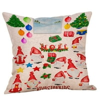 Božićni ukrasi lutka jastuk navlake Santa Claus uzorak sa jastučnicom Coral satenski jastučnica