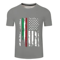 Muški 4. srpnja Grafičke majice 3D Štampano SAD Američki dan neovisnosti Ljetni kratki rukav vrhovi veliki i visoki