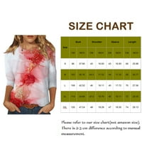 Ženski vrhovi klirence ispod $ velike veličine okruglih bluza za bluzu grafički otisci casual rukave