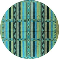 Ahgly Company u zatvorenom okruglom čvrstom svijetlu plavu modernu prostirke, 3 'runda