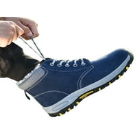 Ymiytan Muške klizanje otporne na industrijske čizme vanjskim udobnostima čizme za gležnjeve Radne cipele
