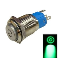 Prekidač gumba Ana Metal Push sa napajanjem LED 12-24V Momentalni prekidač dugmeta IP66