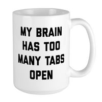 Cafeprespress - Moj mozak ima previše tabulatora - OZ keramička velika krigla