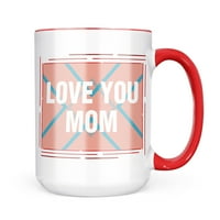 Božićni kolačić Tin Love You Mama Majčin dan Bold Coral dizajnerski poklon za ljubitelje čaja za kavu
