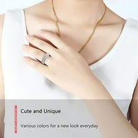Nakit za žene modne boje od nehrđajućeg čelika Geometrija prstenaste prsten za prstenje za žene za žene