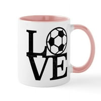 Cafepress - Love Soccer - OZ Keramička šolja - Novelty Coffee čaj čaja