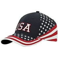 Crvene bijele i plave pamučne Twill Stars & Stripes USA zastava za bejzbol kapa