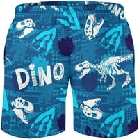 Muški dinosaur-kosti-stopala-plave kratke hlače za suhe ploče s mrežnim dijelovima kupaći kostimi poklon