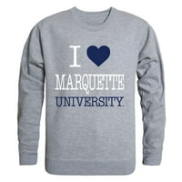Ljubav Marquette univerzitet Golden Eagles Crewneck pulover Duks duks Heather Grey X-Veliki