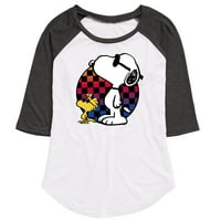 Kikiriki - Snoopy Woodstock Cool - Juniors Raglan grafička majica