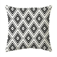 Crno bijeli geometrijski jastučnica prilagođeni poliesterski patchwork kauč za jastuk Stripe English