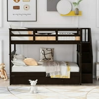 DSseng stubište sa punim krevetom sa punim krevetom sa dvostrukim veličinom, spremište i zaštitna šina