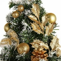 Monfince Mini božićne drveće Xmas ukrasi malog borovog stabla postavljenog na desktop božićnim festivalskim