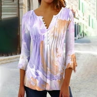 Smihono ženske modne midi tuničke majice Prodaja odjeće Crew izrez košulje Labavi fit casual bluza Vintage
