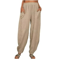 Yubatuo hlače za žene modne čvrste boje visoke struke joge široke noge hlače labave pantalone ženske