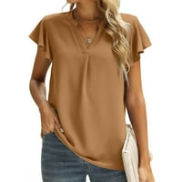 Ležerna majica za bluze za žene, ženska modna temperamentarna ljetna kratka kratka rukava kratki rukav