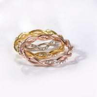2. CT Briljantni jastuk Cleani simulirani dijamant 18k Rose Gold Solitaire Prsten SZ 5