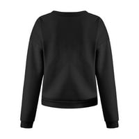 Košulje za ženske ležerne ljetne mornarice Ženski print dugih rukava majica povremena bluza pulover