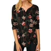 JASTVH CASCE SPLICE Ljetna bluza Classic cvjetne tuničke tuničke žene T-majice