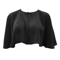 Cleance ženske ležerne bluže zarez rever ovratnik otvorena prednja kardigan jakna s dugim rukavima čvrstog