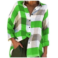 Ženska udobna pletena dukserica Trendi radne majice dugih rukava s dugim rukavima, pusti veličine džemper