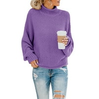 Ženski pulover dukseri s dugim rukavima dukseri za žene za žene Fuzzy V izrez dukseve pulover za dame