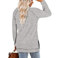 Ženska modna prugasta džemper posada vrata COLORBLOCK Plint džemper casual labav pulover vrh