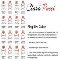 Sterling srebrni ružičasti okrugli okvir Cubic cirkonijski cz Veličina prstena 8. Fini nakit za žene
