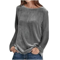 Ženski vrhovi ženske plus veličina kratkih rukava V izrez za ispis bluza pulover majica