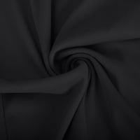 Vivianyo HD ženske haljine dugih rukava za čišćenje Ženske ljetne haljine Print dugih rukava okruglih haljina s okruglim vratom sa džepnim prevrtanjem crne boje