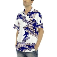 Unizno havajske majice kratki rukav smiješni džep za prsa Retro polo majice za teen i odrasla osoba