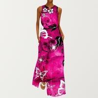 Sandresses za žene Travel V-izrez Dužina koljena dugih rukava Ružičasta ružičasta FIT & FLARE haljine