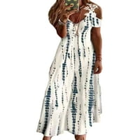 Ženska haljina boemskog stila Floral Retro kvadratna haljina