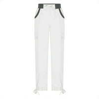 Bell donje hlače za žene Ženske atletičke obrezirane hlače cvjetne ispis Ležerne prilike elastične struke
