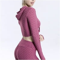 Ženska modna patchwork štampa čipka dugih rukava casual gumb pulover dukserica vrh