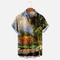 Vrhovi rezervoara muškarci grafički vintage proljeće ljetna plaža o vrat tiskane bluze bez rukava za