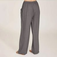 LISINTTOOL Jumpsuits za žene visoke struk široke pantalone za noge modne elastične pantalone u modnim