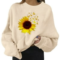 GLONME dame Ljetne vrhove kratkih rukava majica Majica s punim bojama DailyEwer Comfy pulover Loose