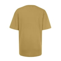 Majice za žene Solid Color Tops V izrez TEE Bluza Ležerne prilike ljetne kratkih rukava