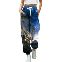 Leesechin široke pantalone za noge za žene Srednja odjeća visoki struk Y2K pantalone vježbaju gamaše