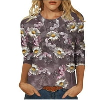 Zermoge T-majice vrhovi bluze za žene plus veličine, ženska ljetna majica hladnog ramena pulover bluza