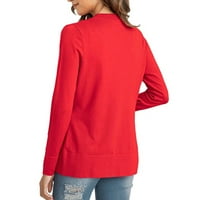Ženski vrhovi V-izrez kratkih rukava od tiskanih džepova bluza majica