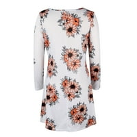 Ženski vrhovi rukav grafički otisci bluza Ležerne dame Ljeto okruglo dekolte modno vino XL