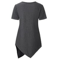 Modna žena O-izrez dugih rukava T-majica za tisak džepnog bluza s kapuljačom Hot6SL4869957