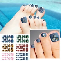 24p Crni plamen zmija Dizajn lažnih noktiju Pritisnite nail Art dugi balet koji nosi lažne noktiju savjete