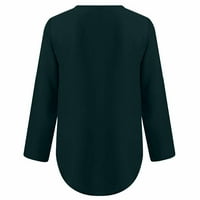 Puntoco Plus Veličina za čišćenje žena Štampanje tromjesečne rupne pulover za pulovere na vrhu majice