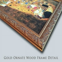 Sanna, Leonardo Gold Ornate Wood uramljeno sa dvostrukim matiranjem muzej umjetnosti print pod nazivom