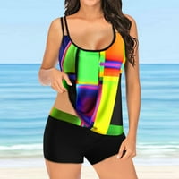 Ženska dvodijelna seksi kupaći kostim šivanje Split Solid Color Halter bikini