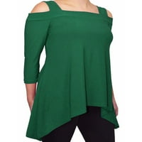 Žene u boji pola zip obrezane duksere povremene pulover bluza za bluzu odjeće