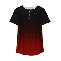 Ženske vrhove kratkih rukava modna bluza Grafički otisci Žene Ljeto okrugle dekolte majice Tunic Tee